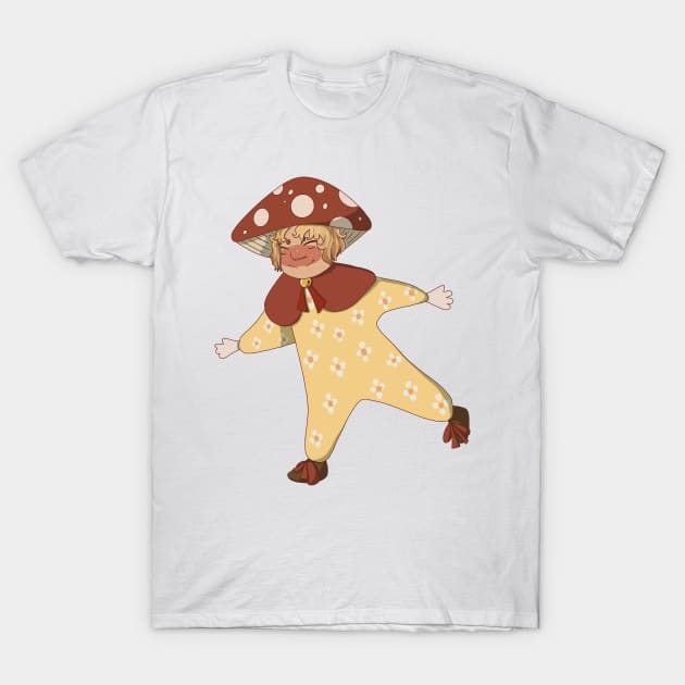 Happy mushroom person T-Shirt by annoyingarts